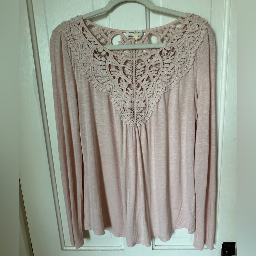 Anthropologie Meadow Rue Rose Pink top- size medium
